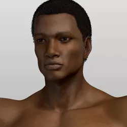 Orpheus Afro Man Zbrush Low-poly 3D model
