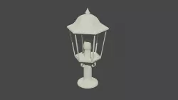 Outdoor Lamp Low-poly 3D model