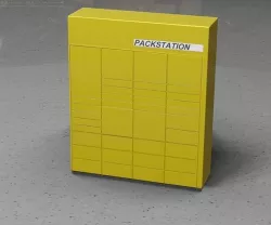 Packstation Object -10-  Packstation Locker Low-poly 3D model