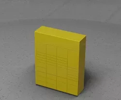 Packstation Object -9-  Packstation Locker Low-poly 3D model