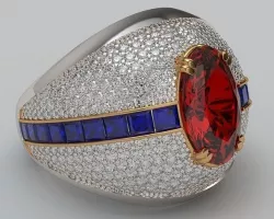 pave ring 3D model