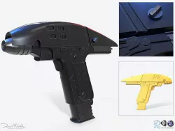 Phaser Gun Type 2 2287 Low-poly 3D model