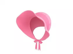 Pink Bonnet Hat 3D model