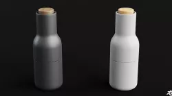 Plastic Bottles with Wooden Caps Low-poly 3D model