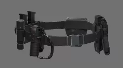 Police Belt Gear Set Low-poly 3D model