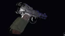 post apocalyptic 9mm pistol Low-poly 3D model