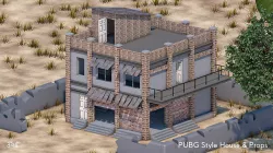 PUBG Style House and props 3D model