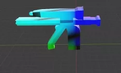 Rainbow Gun Low-poly 3D model