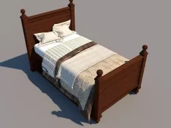 Revit single bed 1 3D model