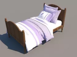 Revit single bed 3 3D model