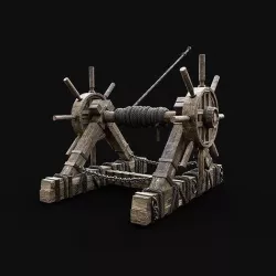 ROPE WINCH WINDLASS TURNSTILE HOIST LIFT ELEVATOR RISER Low-poly 3D model