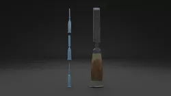 Scanned Chisel HIGH POLY 3D model