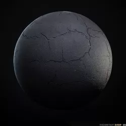 Scanned Seamless Cracked Asphalt PBR Textures Texture