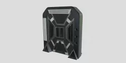 Sci-Fi door Low-poly 3D model