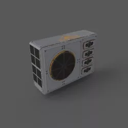 Sci-fi environment Low-poly 3D model