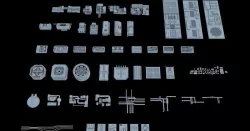 Sci-Fi  Greeble Kitbash 3D model