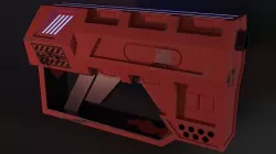 Sci-Fi Laser Gun Pistol AC-11 Low-poly 3D model