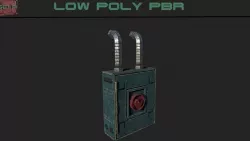 Sci-Fi Switch Box Low-poly 3D model