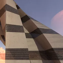 Sci fi Tower Concrete And Windows 3D model
