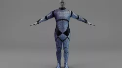 Sci-Fi Uniform Low-poly 3D model
