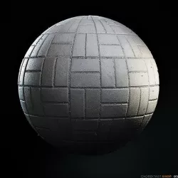 Seamless PBR Scanned Basket Weave Pavement Texture Texture