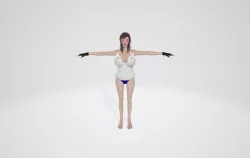 Sexy Nude Teen Huge Big Boobs and Nipples Girl Model Low-poly 3D model