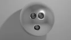 Silver Bowling Ball 3D model