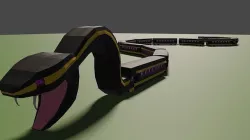 Snake Train Low-poly 3D model