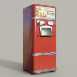 Soda machine Low-poly 3D model
