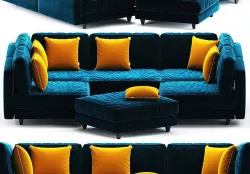Sofa velvet 3D model