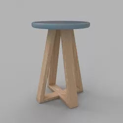 Stool 04 Low-poly 3D model