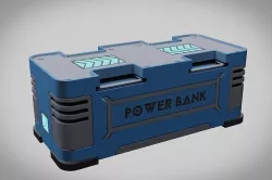 Storage battery Sci-Fi Low-poly 3D model