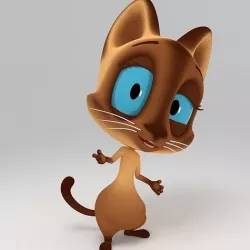 Stylized cartoon Cat rigged 3D model