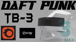 The Robot Rock helmet TB-3 Low-poly 3D model