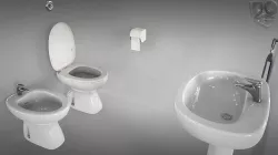 Toilet basic set 3D model