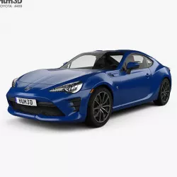 Toyota GT86 US-spec with HQ interior 2017 3D model