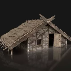 Viking Basic House Cottage Hut Northern Village Next Gen AAA Low-poly 3D model