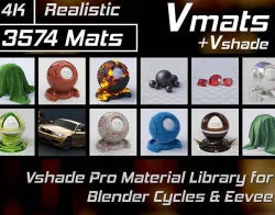 VMATS Realistic Material Library for Blender Cycles and Eevee Texture