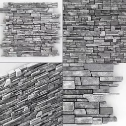 Wall stone clincer rock decor n1 3D model