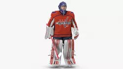 Washington Capitals Hockey Goalkeeper Standing Pose 3D model