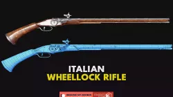 Weapon - Gun - Flintlock - Italian Wheellock Rifle Low-poly 3D model