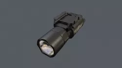 Weapon mounted light SureFire X300U-A Ultra Low-poly 3D model