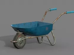 WheelBarrow Low-poly 3D model