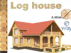 Wonderful log house 3D model