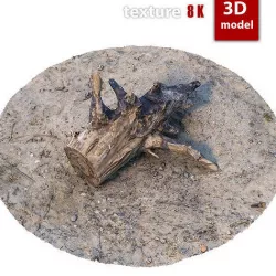 340 wood Low-poly 3D model