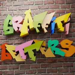 3D Graffiti fonts 3D model