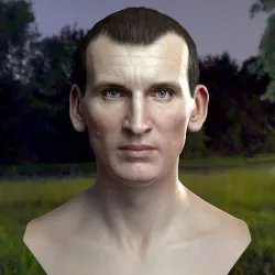 3d model Christopher Eccleston head Low-poly 3D model