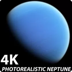4K Photorealistic Neptune 3D model