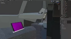 A340 COCKPIT 3D model