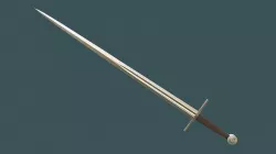 Albion Baron Medieval Sword PBR game ready Low-poly 3D model